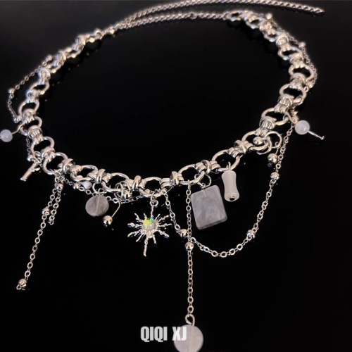  wind sun flower tassel necklace fashion gorgeous elegant clavicle chain woman