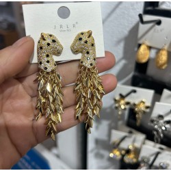 mediumvintage leopard head tassel earrings high exaggerating samll earrings pa..