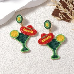 summer new tropical beads earrings creative lovely wind Earring handmade earri..