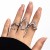 occidental style brief Irregular opening surfaceRing set samll hollow ring