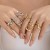 occidental style brief Irregular opening surfaceRing set samll hollow ring