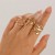 occidental style brief Irregular opening surfaceRing set samll hollow ring