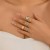 occidental style brief Irregular opening surfaceRing set samll hollow ring
