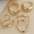 occidental style brief Irregular opening surfaceRing set samll hollow ring