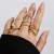 occidental style brief Irregular opening surfaceRing set samll hollow ring