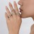 occidental style brief Irregular opening surfaceRing set samll hollow ring