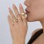 occidental style brief Irregular opening surfaceRing set samll hollow ring