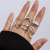 occidental style brief Irregular opening surfaceRing set samll hollow ring