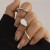 occidental style brief Irregular opening surfaceRing set samll hollow ring