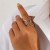 occidental style brief Irregular opening surfaceRing set samll hollow ring
