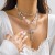 occidental style  beads samllyk necklace  love imitate Pearl cross