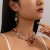 occidental style  beads samllyk necklace  love imitate Pearl cross
