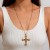 occidental style  personality diamond cross pendant necklace  punk wind Alloynecklace all-Purpose