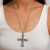 occidental style  personality diamond cross pendant necklace  punk wind Alloynecklace all-Purpose