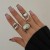 occidental style  fashion Irregular Alloyring  surface geometry opening ring set