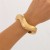 ( 1 gold  2666)occidental style  Irregular bangle ins wind Metalracelet surface