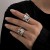 occidental style  wind geometry ring  personality hollow Metalrings set