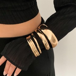 occidental style  retro Irregular bangle  Metal surfaceracelet width set