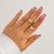 occidental style ins Metal surface geometry ring  Irregular mosaic Pearlring set