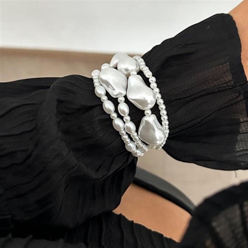occidental style  fashion Irregular beads bracelet  brief Pearlracelet set