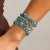 occidental style  Bohemia turquoise beads bracelet  Irregular geometry pendantsu