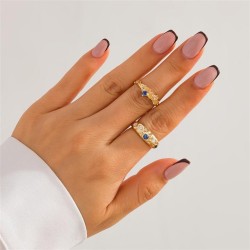 occidental style  wind Metal diamond ring  fashion geometryring set
