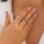 occidental style  wind Metal diamond ring  fashion geometryring set