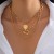 occidental style ins human Head pendant Metal necklace  personality Irregularnecklace mul