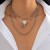 occidental style ins human Head pendant Metal necklace  personality Irregularnecklace mul