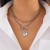 occidental style ins human Head pendant Metal necklace  personality Irregularnecklace mul