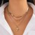 occidental style ins human Head pendant Metal necklace  personality Irregularnecklace mul