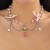 occidental style  sweet wind Pearl pendant necklace  small fresh bow ribbonecklace
