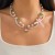 occidental style  sweet Acrylic pendant necklace  Country style Pearl beadsecklace