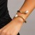 occidental style  elegant Irregular Metal bangle  fashion Pearl openingracelet