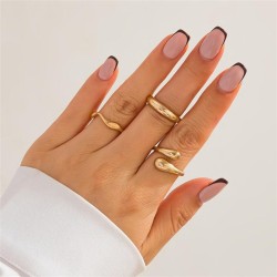 occidental style  brief Irregular surface ring  fashion Metal geometryring set