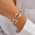 occidental style ins wind Double layer Irregular Stripe bangle  Metalracelet