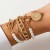 occidental style ins Pearl beads snake chain bracelet  Irregular Metalbracelet set