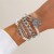 occidental style ins Pearl beads snake chain bracelet  Irregular Metalbracelet set