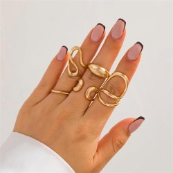 occidental style ins wind Irregular surface ring  personality Metal geometryri..