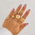 occidental style ins wind Irregular surface ring  personality Metal geometryring set