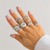 occidental style ins wind Irregular surface ring  personality Metal geometryring set