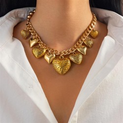occidental style  punk print love pendant clavicle chain  personality Metaleck..