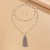 occidental style  wind Pearl beads sweater chain set  personality tasselecklace multilayer