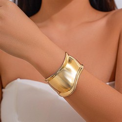 occidental style  personality Irregular surface width bangle  exaggerating Met..