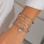 occidental style  fashion bow Alloy bracelet  brief Pearl Irregularracelet set