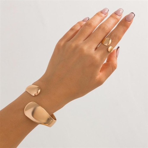 occidental style  fashion Metal Drop-type bangle  Irregular surfacesuit brief set