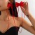 occidental style  original belt bowEarring   retro rose belt ear stud