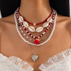 occidental style  sweet wind pendant clavicle chain  small fresh beads beads S..
