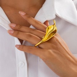 occidental style  exaggerating Alloy surface Leaf opening ring  fashion Irregu..