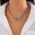 occidental style ins windU Alloy four surface necklace  geometry chain clavicle chain